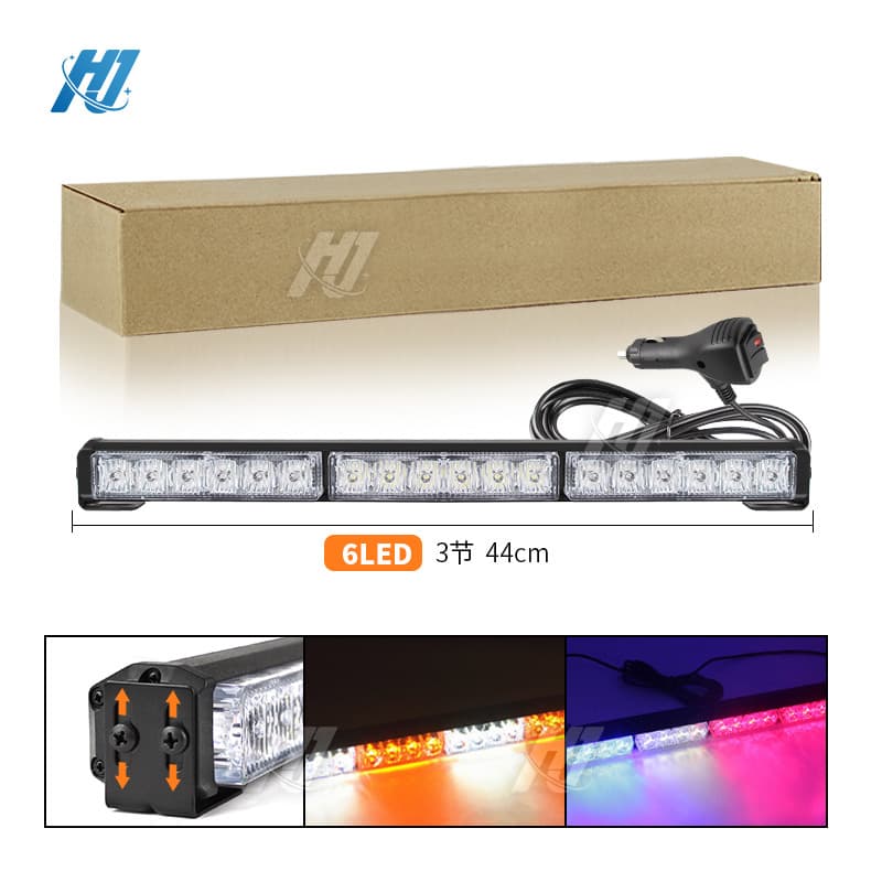 Universal LED Bar Light High Power for Road Construction Engineering Vehicle Warning Light Automobile Rescue Light