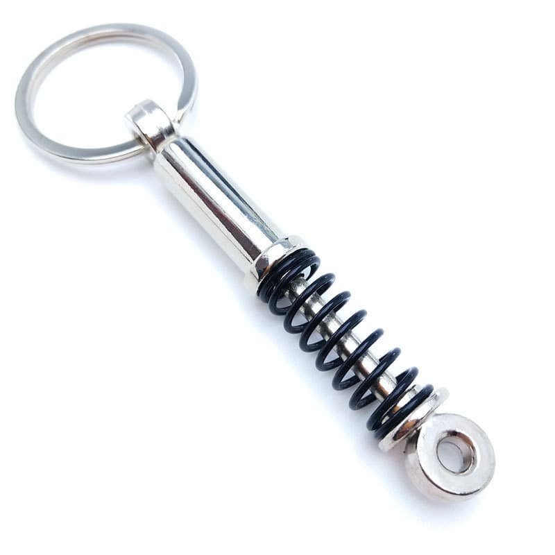 Creative Metal Keychain Turbo Gear Shift Wheel Hub Brake Disc Shock Absorber Caliper Car Keychain Pendant