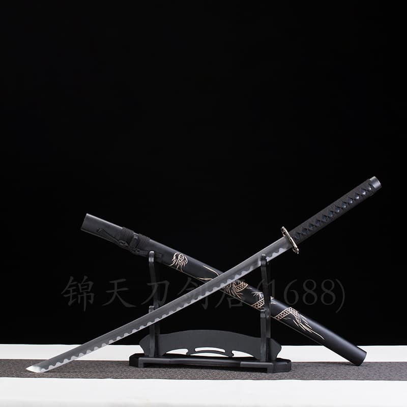 Longquan City Sword 1045 Carbon Steel Japanese Iaido Plain Katana Command Sword Cold Weapon Unsharpened