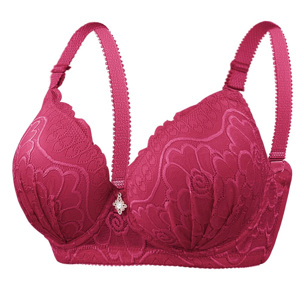 Cross-border large size big cup bra D cup mother's underwear female underwire push-up thin bra bra one piece drop shipping