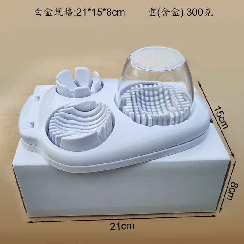 304 Stainless Steel Egg Slicer, Egg and Century Egg Cutting Tool, 3-in-1 Egg Slicer for Slicing and Dicing, Decorative Egg Cutter