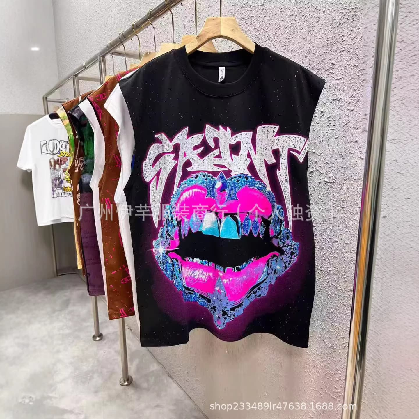 Men's T-shirt Vest Wholesale Men's T-Shirt American 3D Printed T-Shirt Vest Top Wholesale