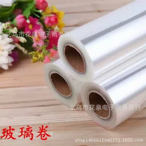 70*50 4.7 Gauge Roll Full Transparent Waterproof Glassine, Thickened Roll for Flower and Fruit Basket Wrapping Material
