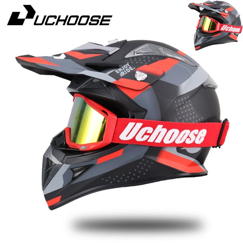 Off-Road Motorcycle Helmet Full Face Unisex Riding Protective Gear 3C Certified Breathable Impact Resistant Safety Helmet