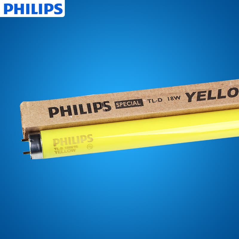 TL-D 36W/16 YELLOW: UV-safe yellow tube for dust-free workshop without ultraviolet emission