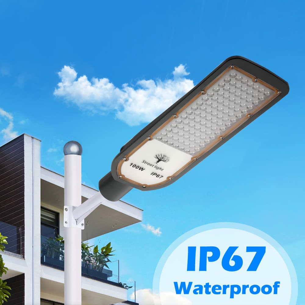 Municipal Road High Efficiency 200W LED Street Light Head, IP67 Waterproof, 3-Year Warranty, 100W Courtyard Lamp