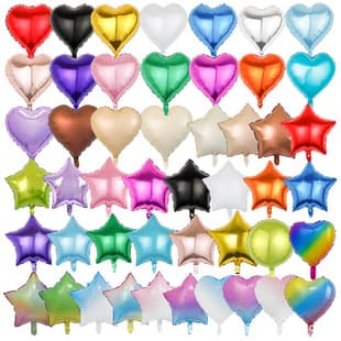 18-inch Five-Pointed Star Aluminum Foil Balloon Heart-Shaped Balloon Party Decor Gradient Love Heart Floating Balloon Wholesale