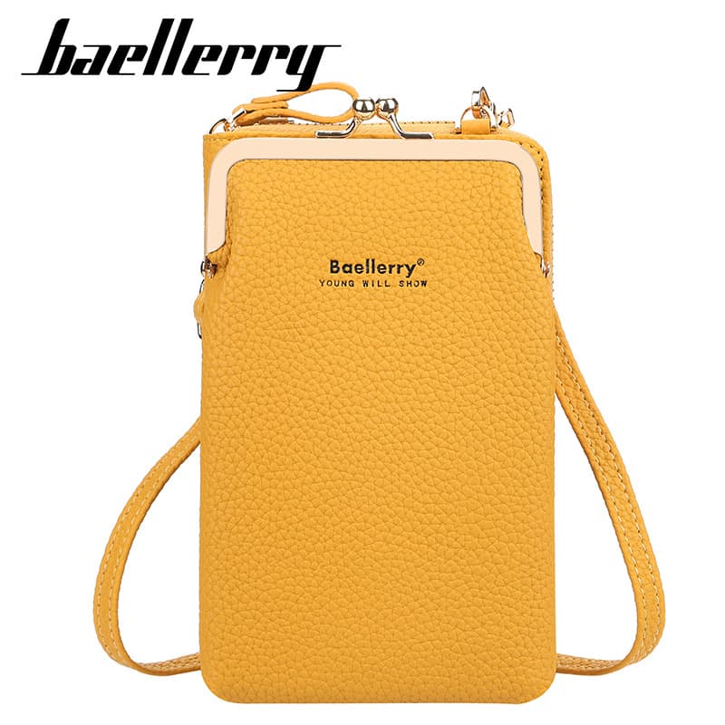 baellerry Women's Wallet Korean Style Large Capacity Medium-long Wallet Phone Bag Fashion Zipper Vertical Crossbody Bag