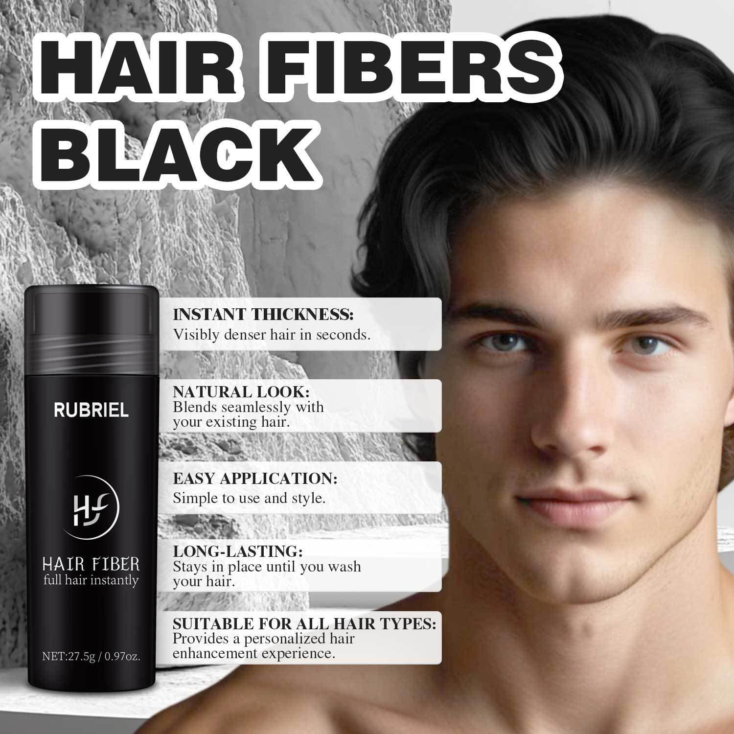 Cross-border Hair Fiber Powder Black Hairline Filler Powder 27.5g Hair Building Fiber