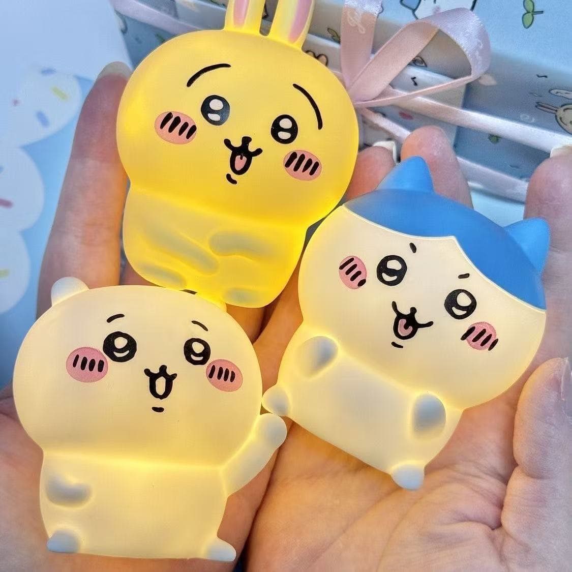Cute Chi Usagi Little Eight Night Light, Glowing Gift for Girls Birthday, Creative Atmosphere Stall Bedroom