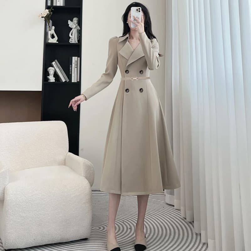 High-end suit dress for women 2025 autumn and winter new temperament suit jacket professional suit Hepburn style skirt