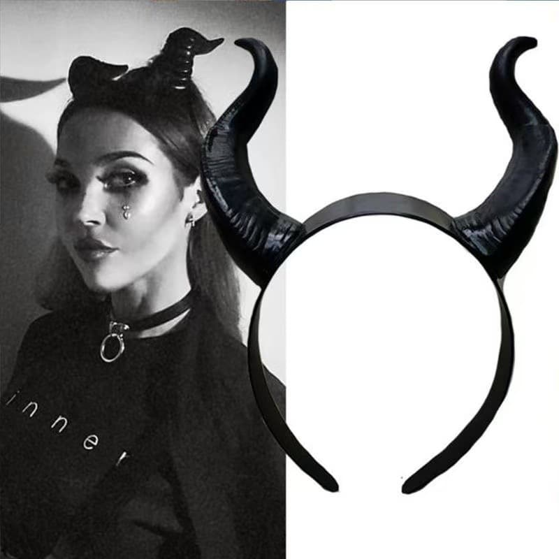 Halloween Ram Horn Demon Headbands for Cosplay, Role-playing, and Costume Party Props