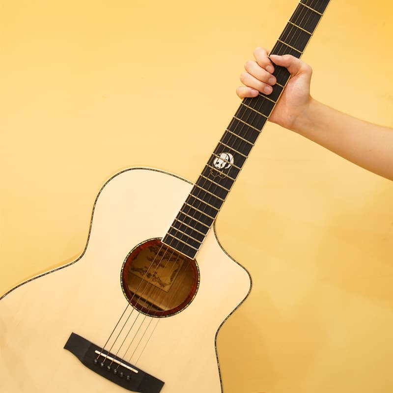 Drop Shipping All Solid Wood Folk Guitar Beginner 40/41 Inch Performance Grade Brushed Relief Advanced Guitar for Men and Women