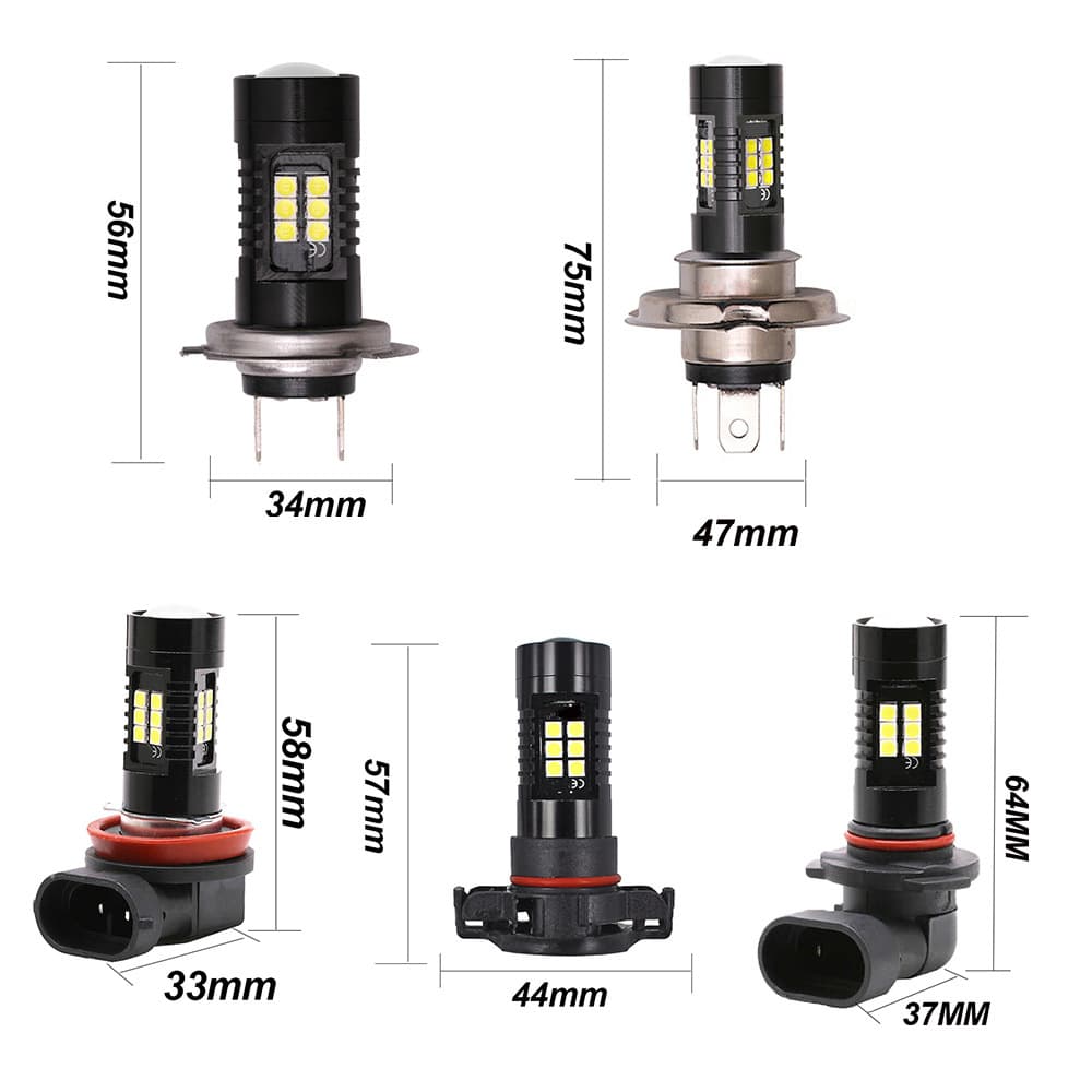 Cross-border LED High Brightness Fog Light H8/H11 3030 21SMD Decoder LED Anti-fog Light 9006 9005
