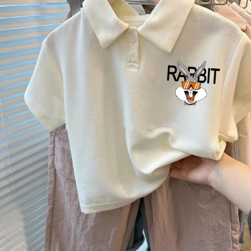 Children's Summer Polo Shirt Short Sleeve Boys and Girls Sports Mid-Large Student Turn-Down Collar T-Shirt Wholesale Hot Style