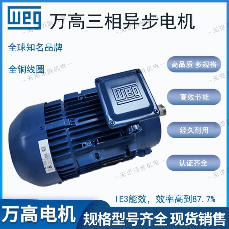 WEG Wangao Motor Level 4 3kW IP55 IE3 Customizable installation method available from stock in seconds