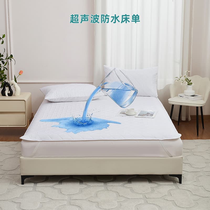 Cross-border Amazon Waterproof Quilted Fitted Sheet Mattress Protector with Bed Bug Barrier, Anti-Slip Dust Cover