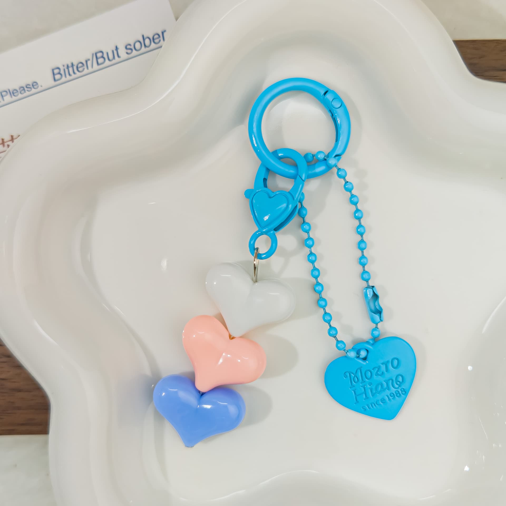 Spring Dragon Chain F52 Heart Keychain Pendant AirPods Protective Case Earphone Cover Pendant DIY Phone