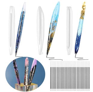 Epoxy Resin Quicksand Pen Silicone Mold, Teacher's Day Handmade DIY Office Supplies Pen Refill Ballpoint Pen Wholesale