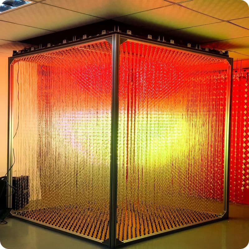 LED Cabinet Rental - 3D Display Cases, 3D Light Cubes, 3D Christmas Mini Pixel Light Exhibition Box Rentals