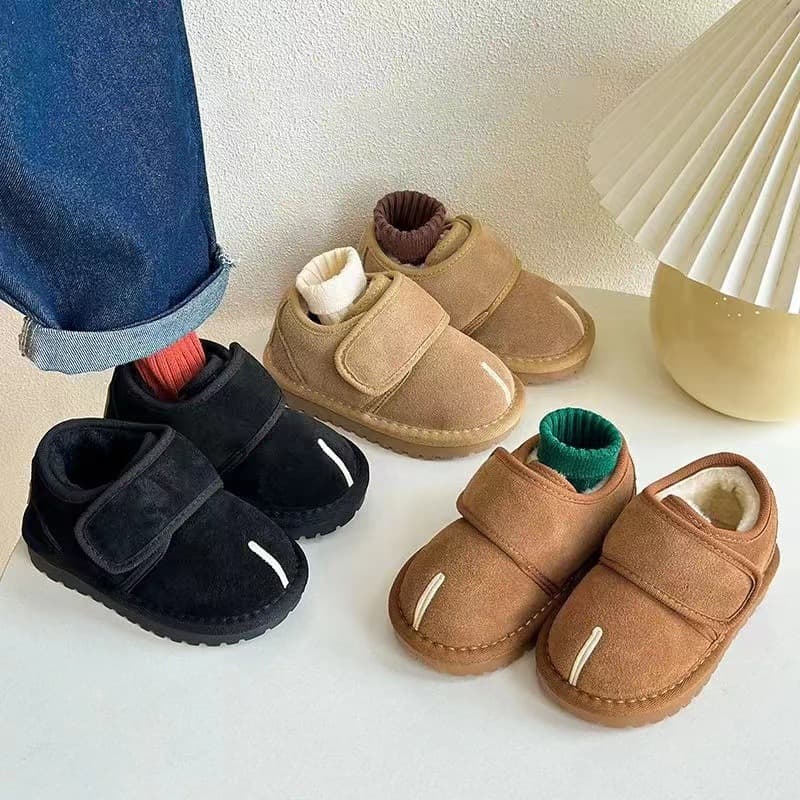 2025 Winter New Style Children's Cotton Shoes, Boys' Baby Shoes, Girls' Fleece-Lined Warm Cotton Boots, Children's Short Snow Boots