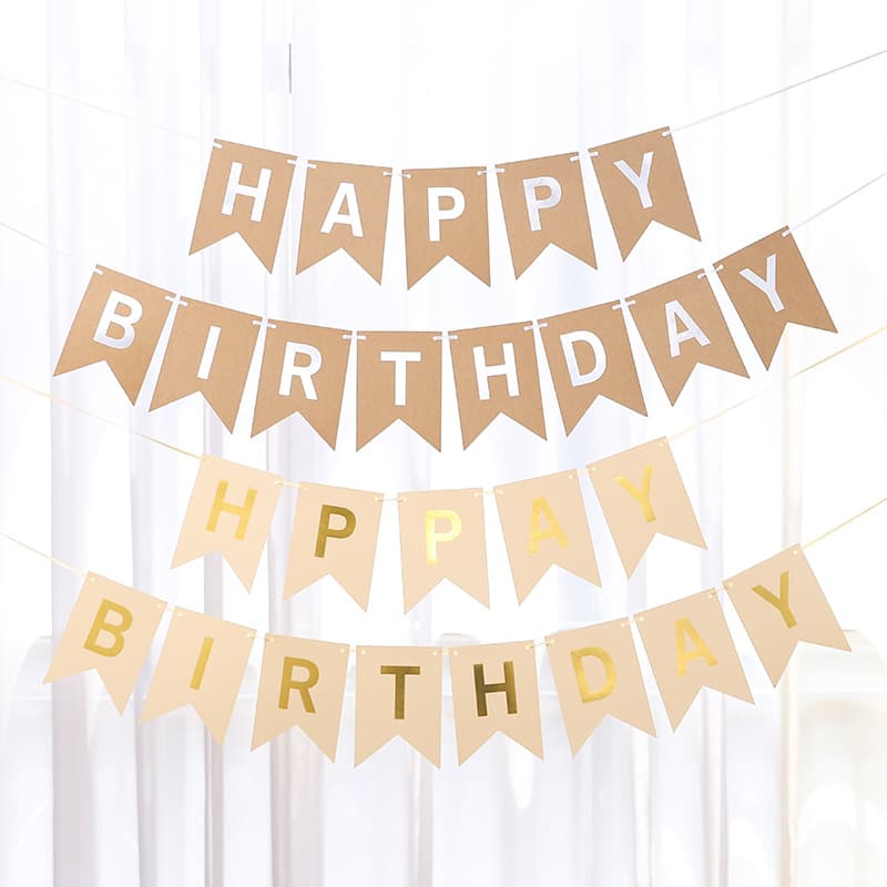 New Birthday Banner Supplies for Party Atmosphere Bulk Supply Cross-border Export Standard
