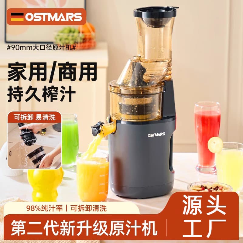 German OSTMARS Juicer Juice Pulp Separation Original Juice Machine Fully Automatic Slow Masticating Large Aperture Easy Clean Juice Maker