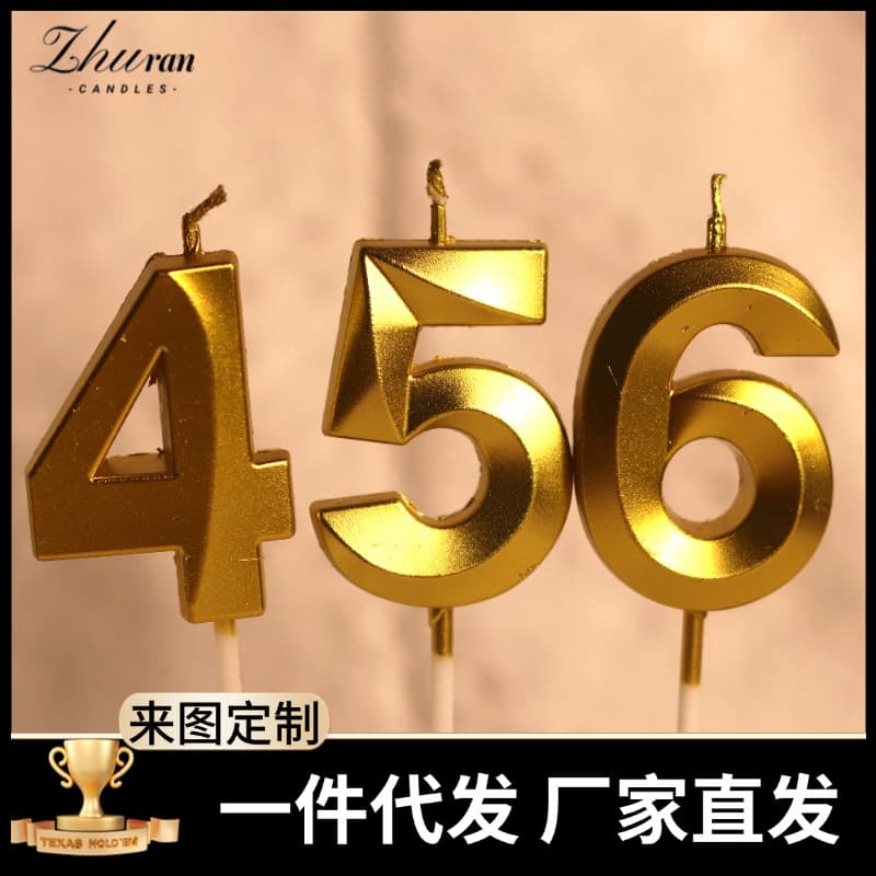Opera Series Birthday Number Candles Cross-border Shein Factory Wholesale Party Celebration Cake Cross-border Hot Sale