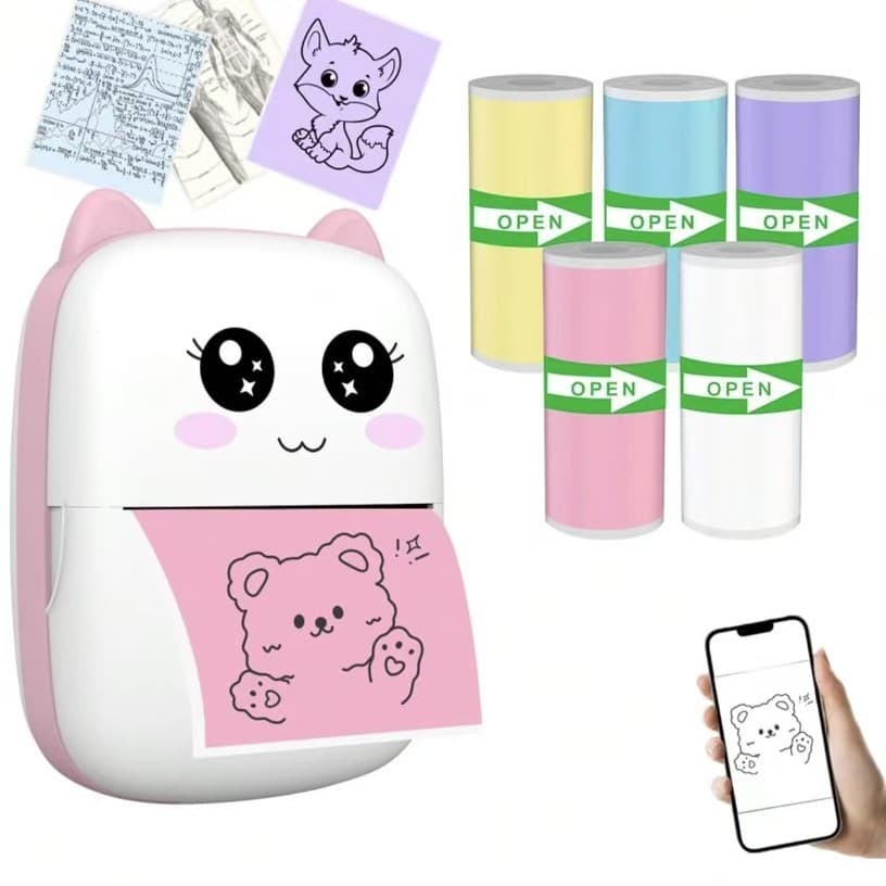Miaomiaoji Thermal Paper Sticky, BPA-Free, P1 P2 Triple Protection, 10-Year Error-Prevention Adhesive, 57x25mm Printing Paper