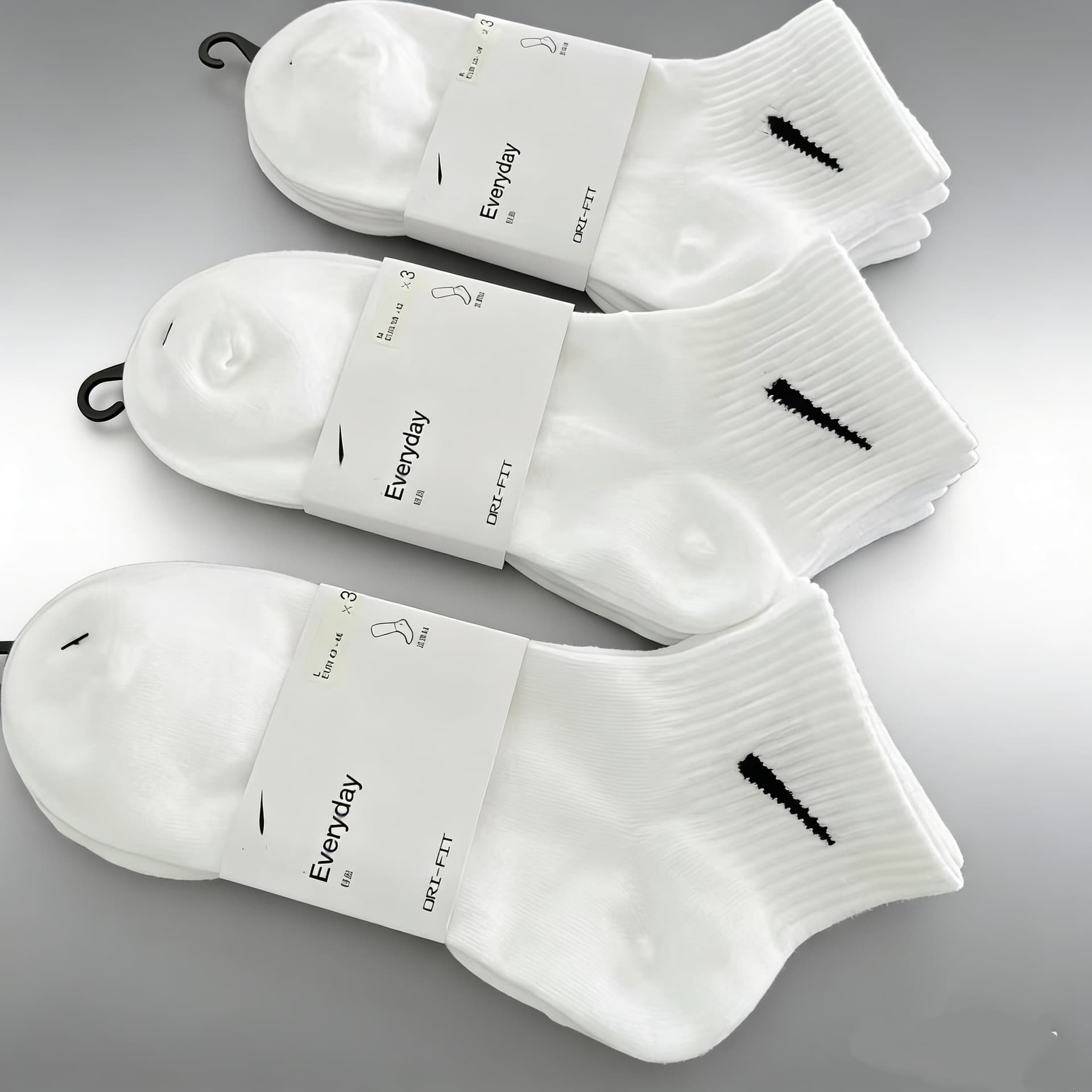 Suwan Next Socks Black and White Long Socks Men's and Women's Sports Socks Running Training Sports Socks Purple