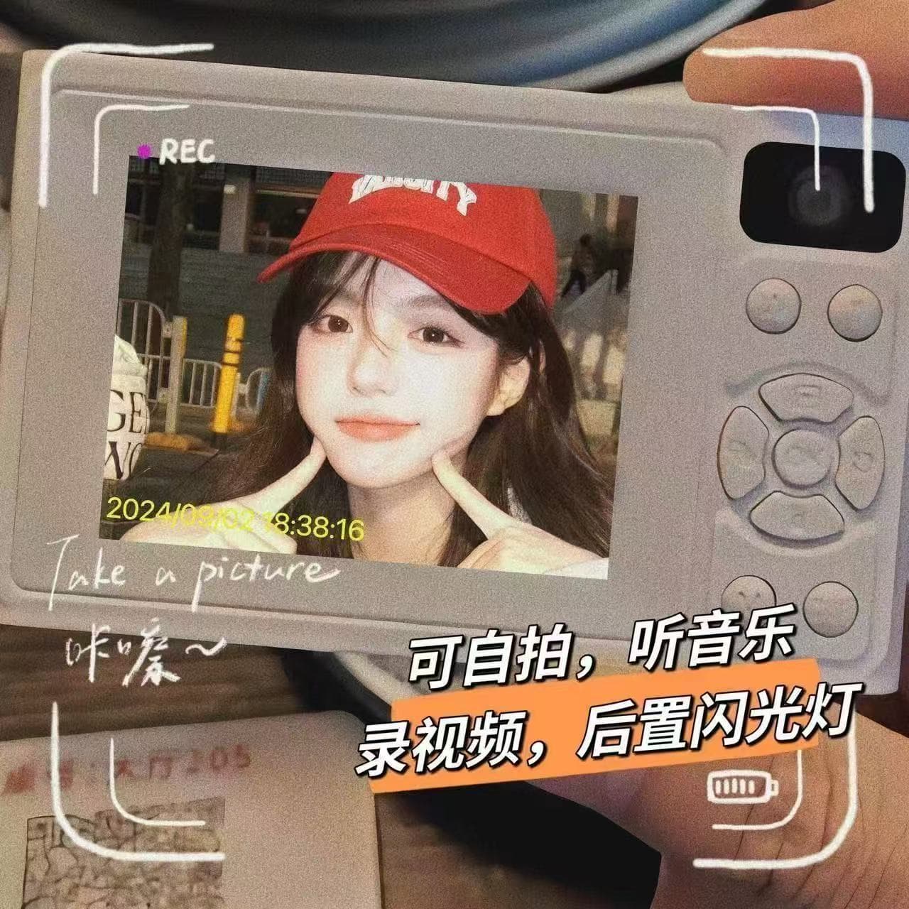 Authentic Cross-border CCD Digital Camera for Campus Recording, Portable New Dual-camera for Student Travel
