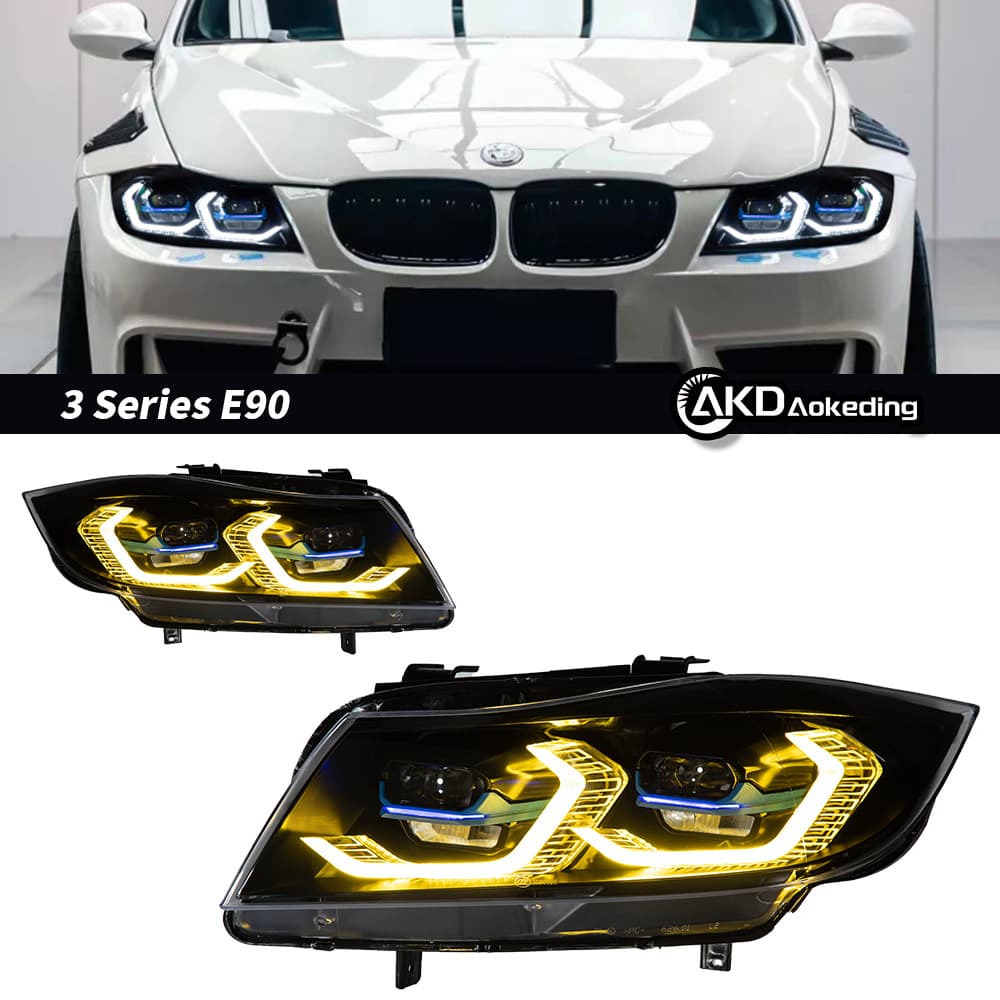 LED Lens Dual Beam Spoon DRL Headlight Assembly for BMW 3 Series E90 Headlight Conversion New G22 Headlight Assembly