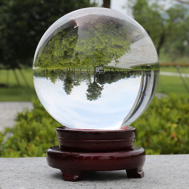 White crystal ball ornaments, transparent balls, yellow crystal glass ball ornaments, living room desk ornaments, transparent balls