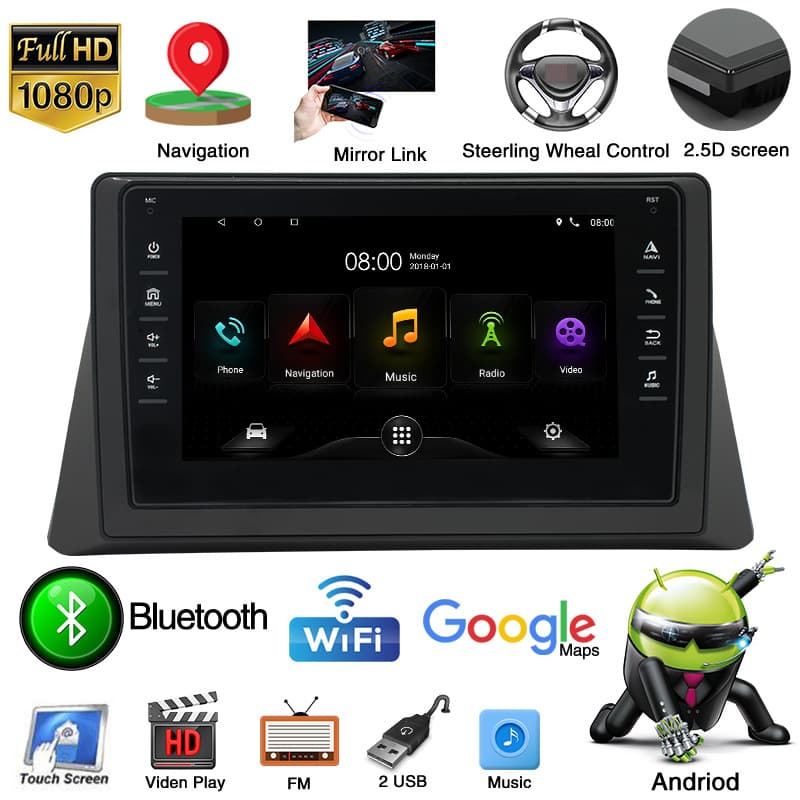 GPS Android Navigation with Reverse Camera for 2008-2013 Honda Accord 8th Gen Overseas