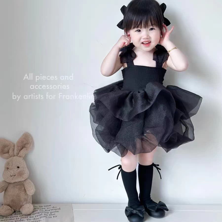 Girls Dress 2025 New Suspender Princess Style Baby Girl Fashionable Internet Celebrity Popular Little Princess Birthday Dress