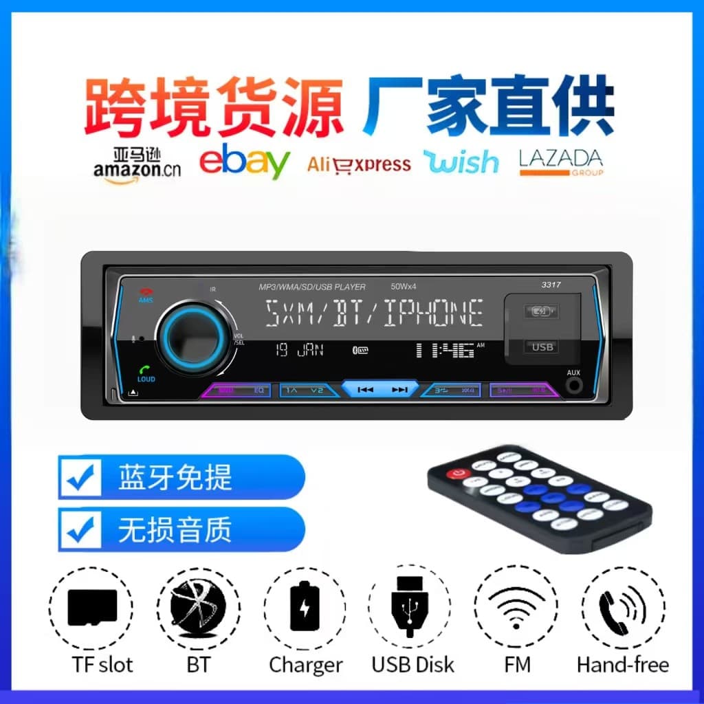 Amfmsw Car Mp3 Player Radio Car Audio Bluetooth Call Dsp Detachable Fixed Panel