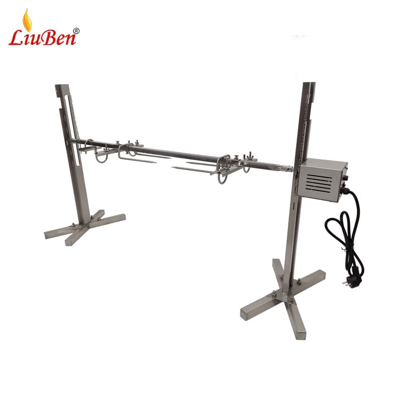 Commercial Electric Rotating Grill Full Stainless Steel Charcoal BBQ Automatic BBQ Grill Charcoal Roaster Whole Lamb Original Factory