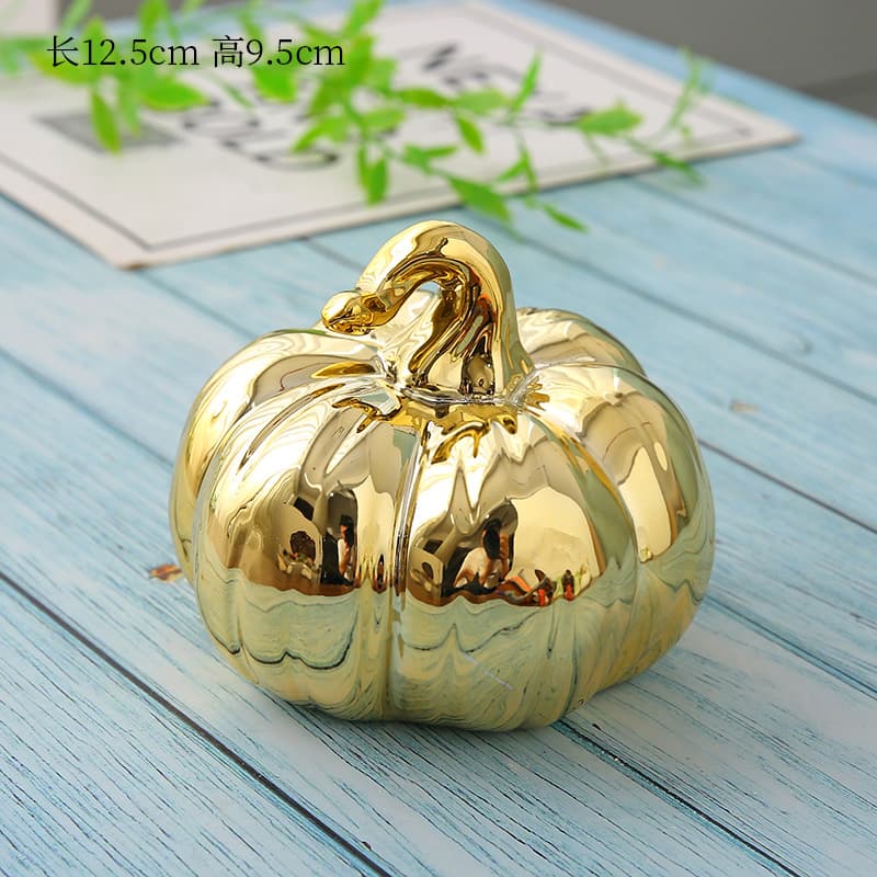 Ceramic Pumpkin Ornament Creative Gift for Bedroom Living Room Wedding Celebration Home Decor Craft Ornament Halloween Decoration