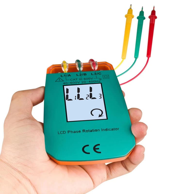 Potentiometer, AC phase sequence meter, handheld three-phase AC phase sequence measuring instrument VC850A