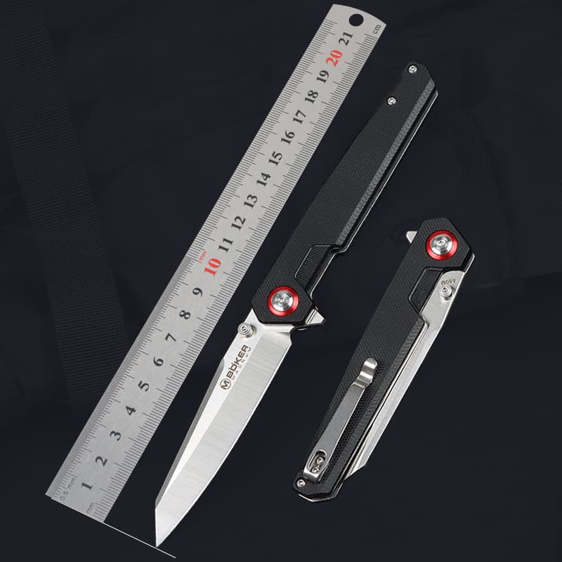 Cross-border Camping Knife 440B Folding Knife Portable Stainless Steel Self-defense Mini Knife G10 Fruit Knife Yangjiang