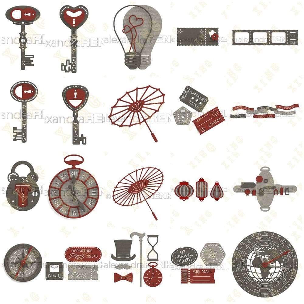 Love Key Umbrella Exquisite Knife Mold Cutting Dies Cutting Mold DIY Embossing Scrapbook Mold Greeting Card
