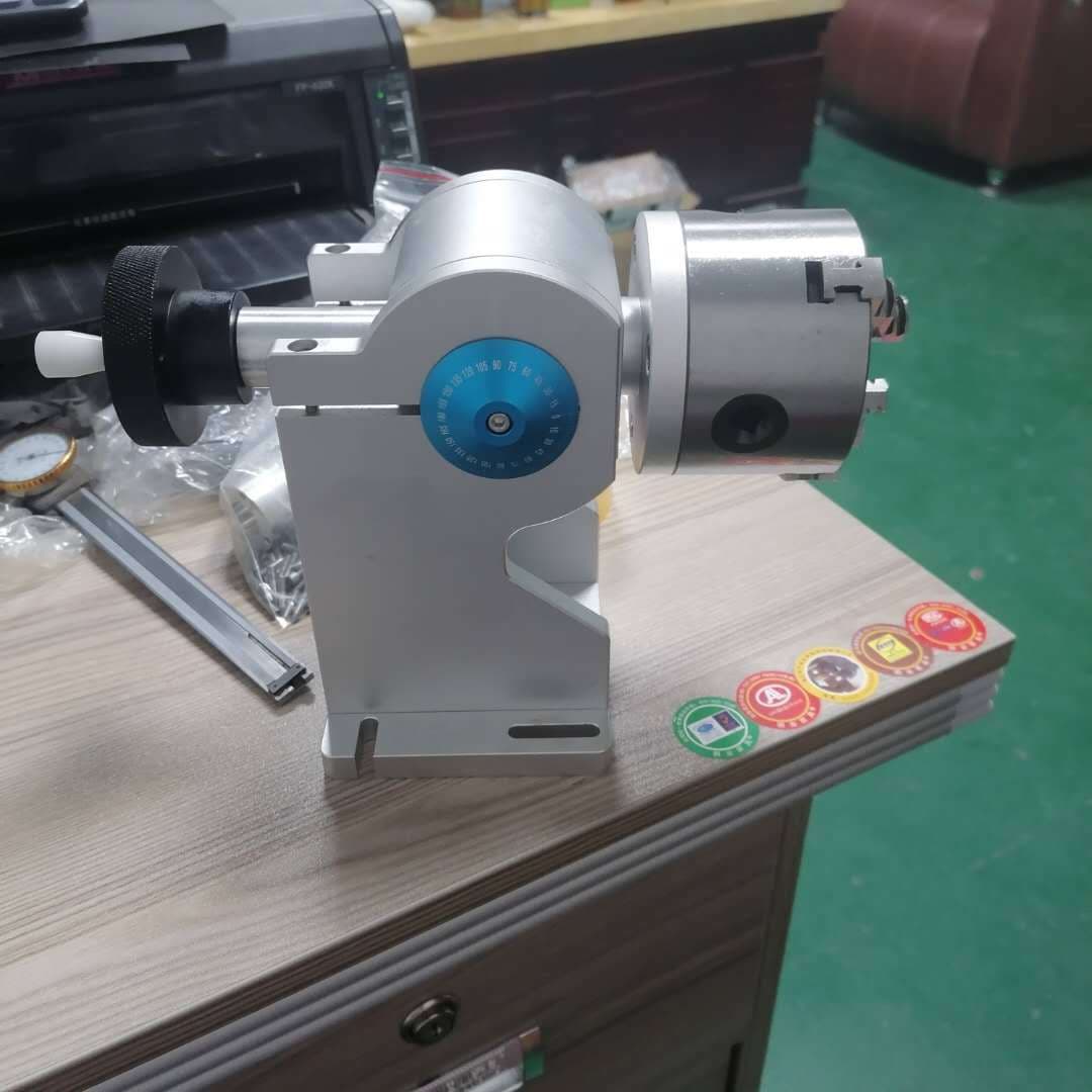 Manual rotating welding turntable TIG welding manual rotating shaft three-jaw chuck rotating fixture