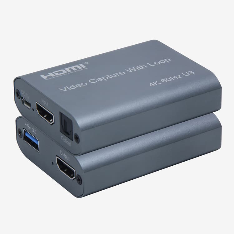 New Real USB 3.0 Capture Card USB to HDMI Capture Card / With Loop-Out Audio and Video OBS Live Broadcast Recording Box