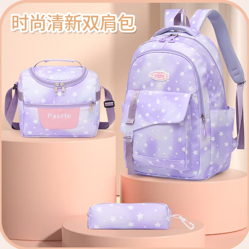 Cross-border backpack for primary school and high school students new fashion trend thermal insulation meal bag large capacity casual backpack school bag