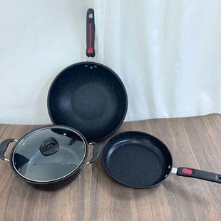 Mofanshi Stone Soup Pot Thickened Steamer Pot Micro-Pressure Hot Pot Tempered Glass Lid Non-Stick Pot Household Cookware