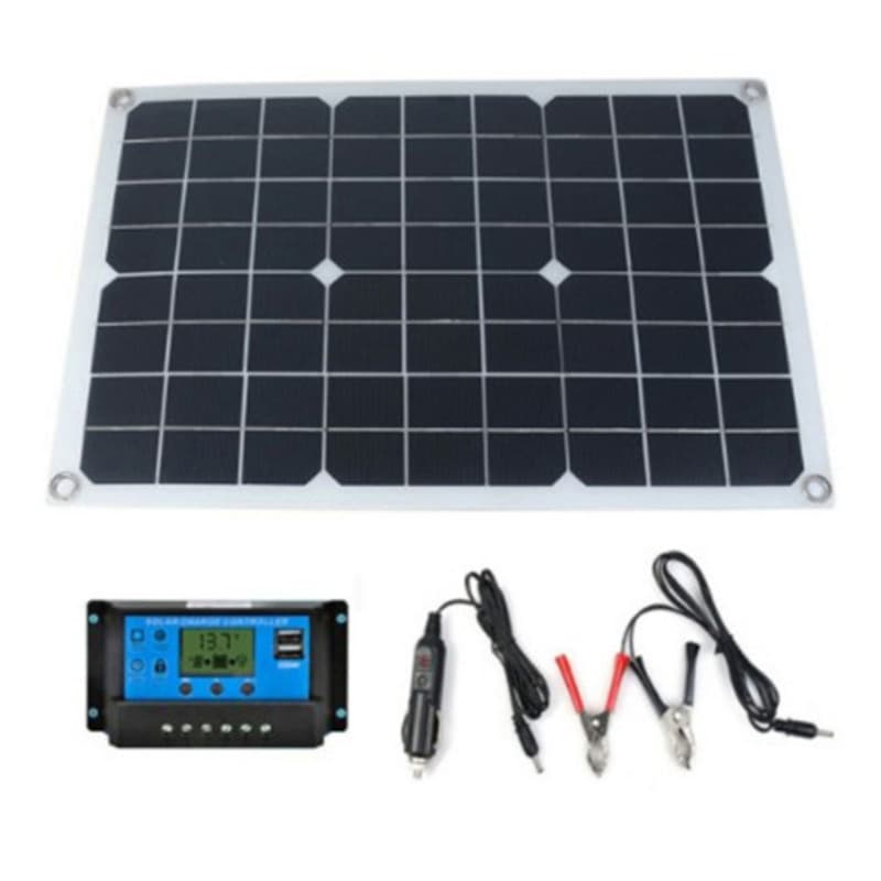 Cross-border Supply 20W 100W Monocrystalline Solar Charging Panel Kit Portable Phone Battery Car Charger