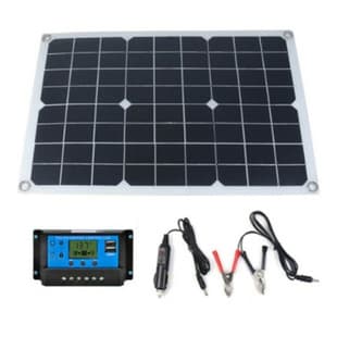 Cross-border Supply 20W 100W Monocrystalline Solar Charging Panel Kit Portable Mobile Phone Car Battery Charger