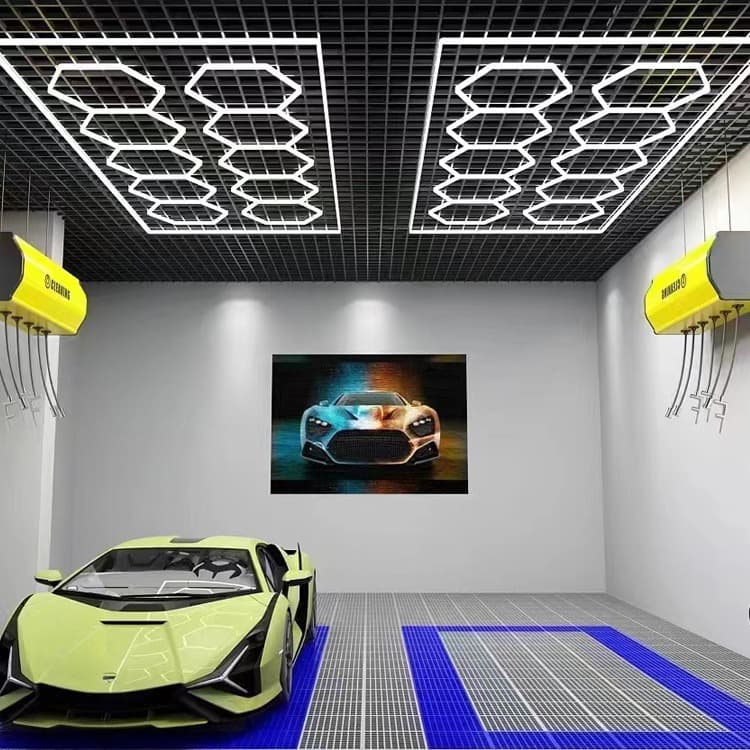Honeycomb LED Hexagon Light for Gyms, Barbershops, Workstations, Waterproof, Wholesale for Car Wash Shops