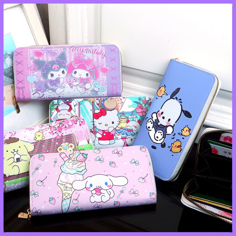 Cross-border supply cartoon cute girls coin purse Japanese and Korean trendy multi-compartment large-capacity wallet
