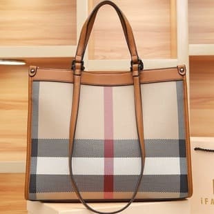 Women's 2025 New Style Plaid Large-Capacity Tote Bag Premium Ladies Handbag Checkered Shoulder Bag